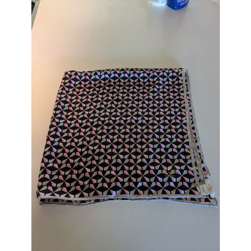 Kate Spade Women's Scarf, One Size, Black and Pink